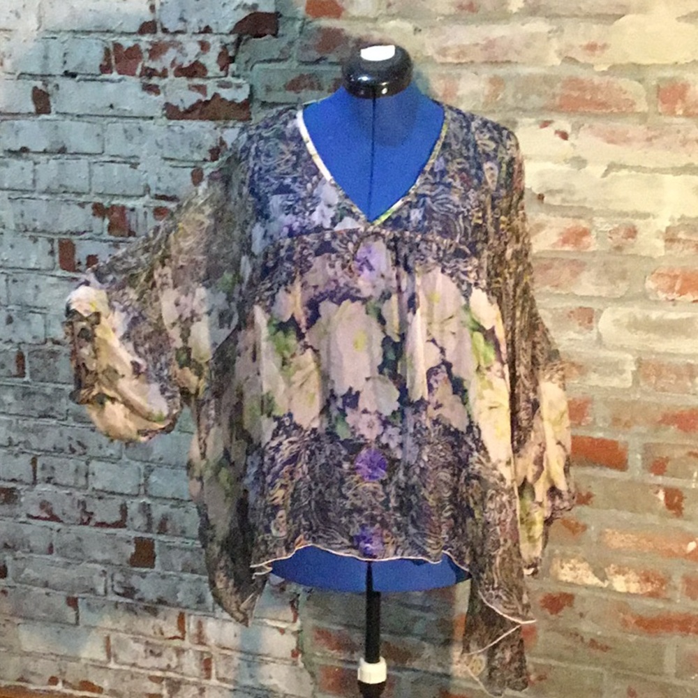 Sheer flowy romance top.